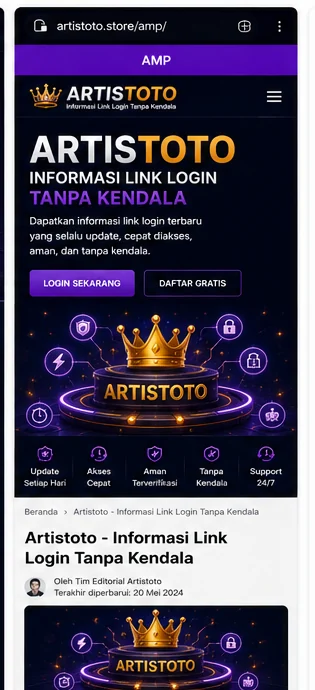 Ilustrasi Panduan Akses Artistoto di HP dan Desktop